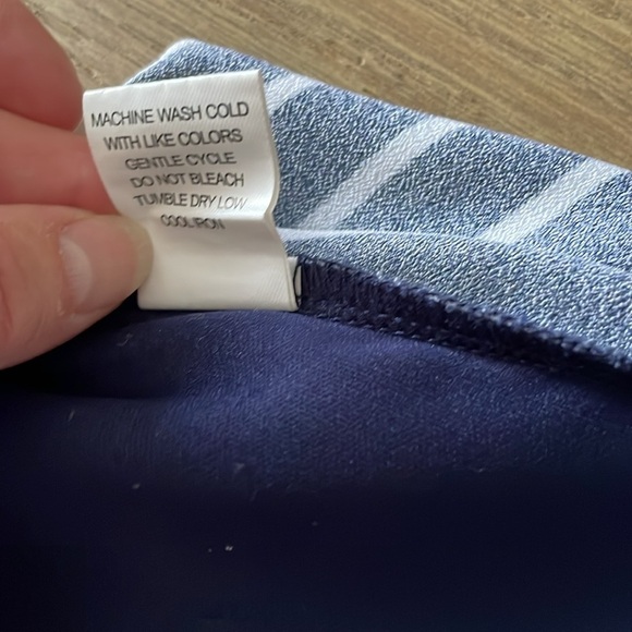 Moa Moa Junior size medium navy and white striped one piece jumpsuit - Picture 9 of 10